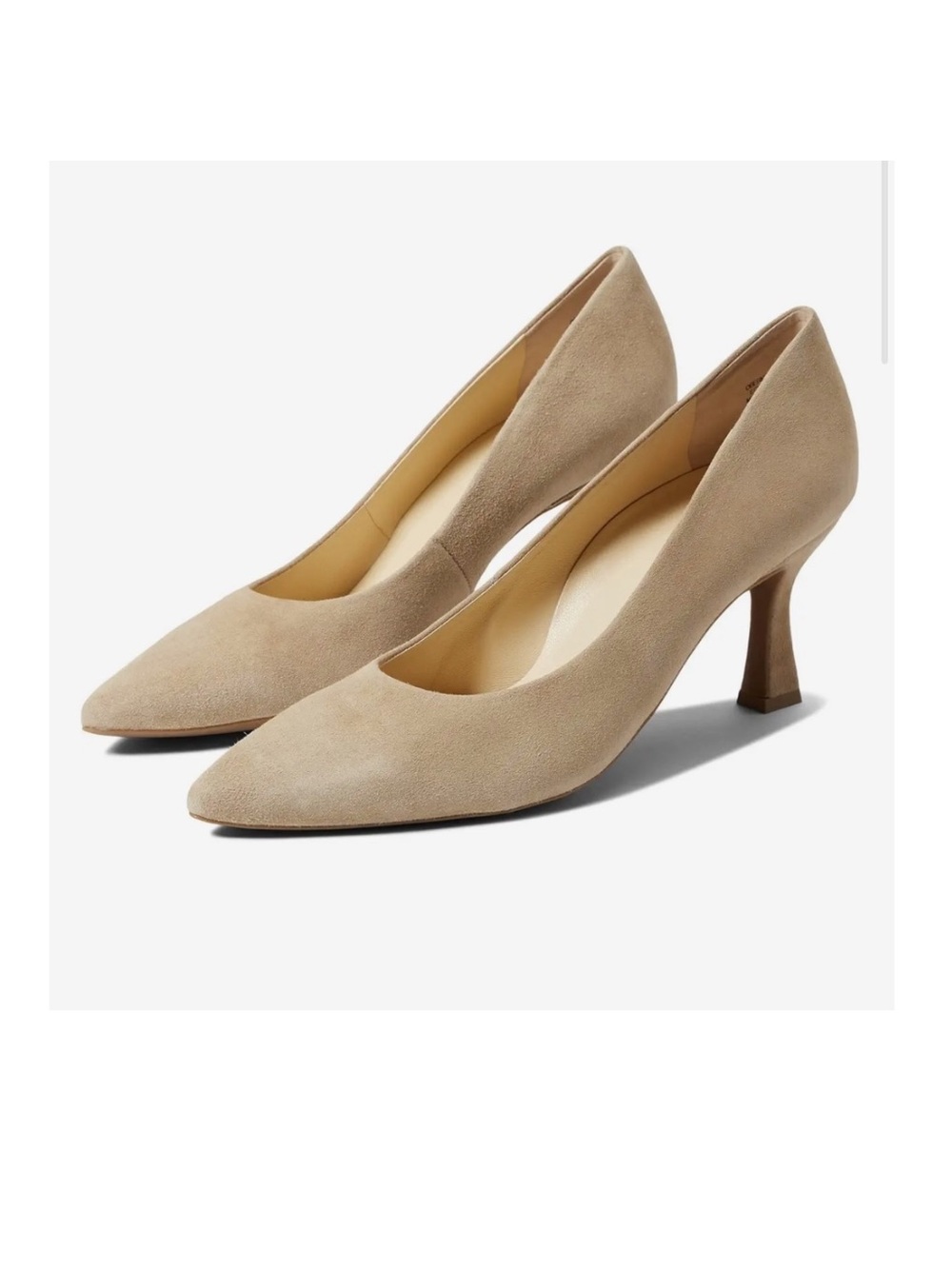 PAUL GREEN Nikki Pointed Toe Pump Champagne Suede Metallic size 7.5 new